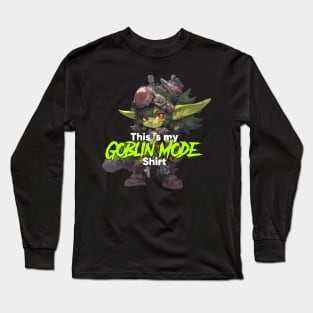 Kids Goblin Mode kids funny adorable character fantasy Long Sleeve T-Shirt